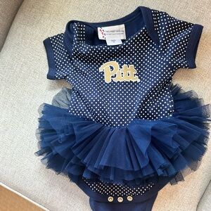 Newborn Pitt tutu Navy Polka Dot Tutu Onesie